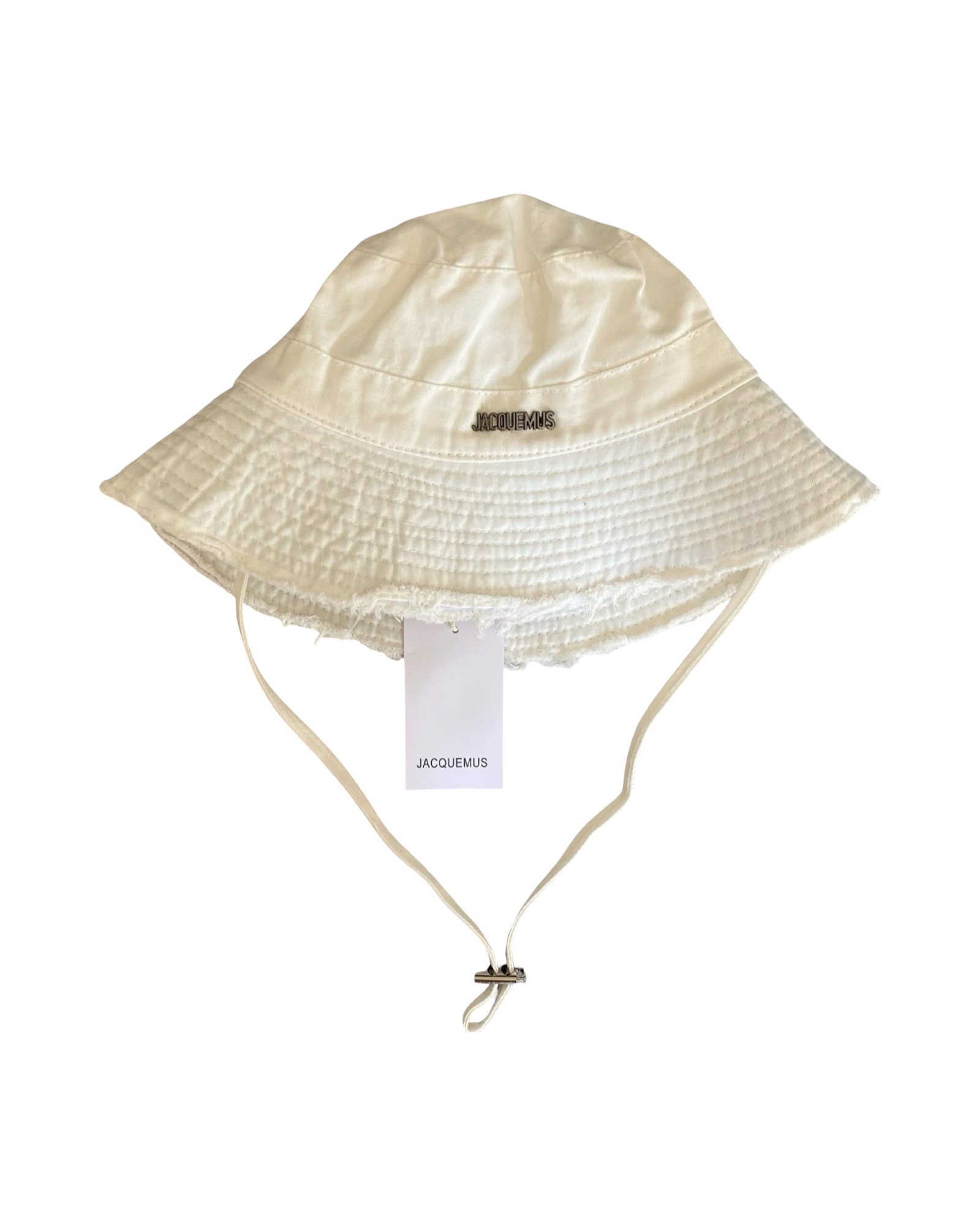 JACQUEMUS BUCKET HAT IN WHITE