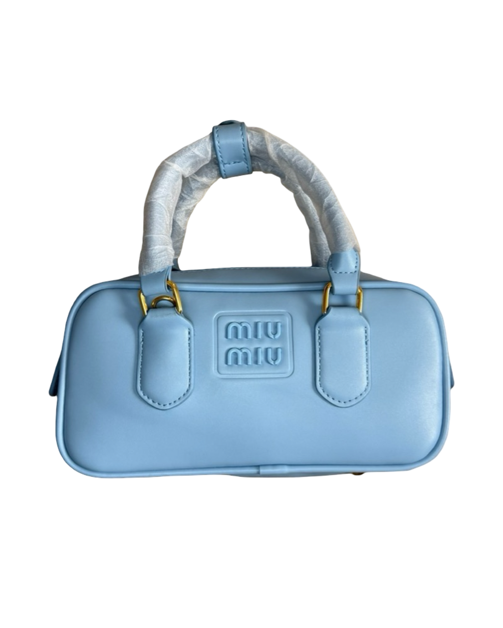 MIUMIU ARCADIE LEATHER IN BLUE