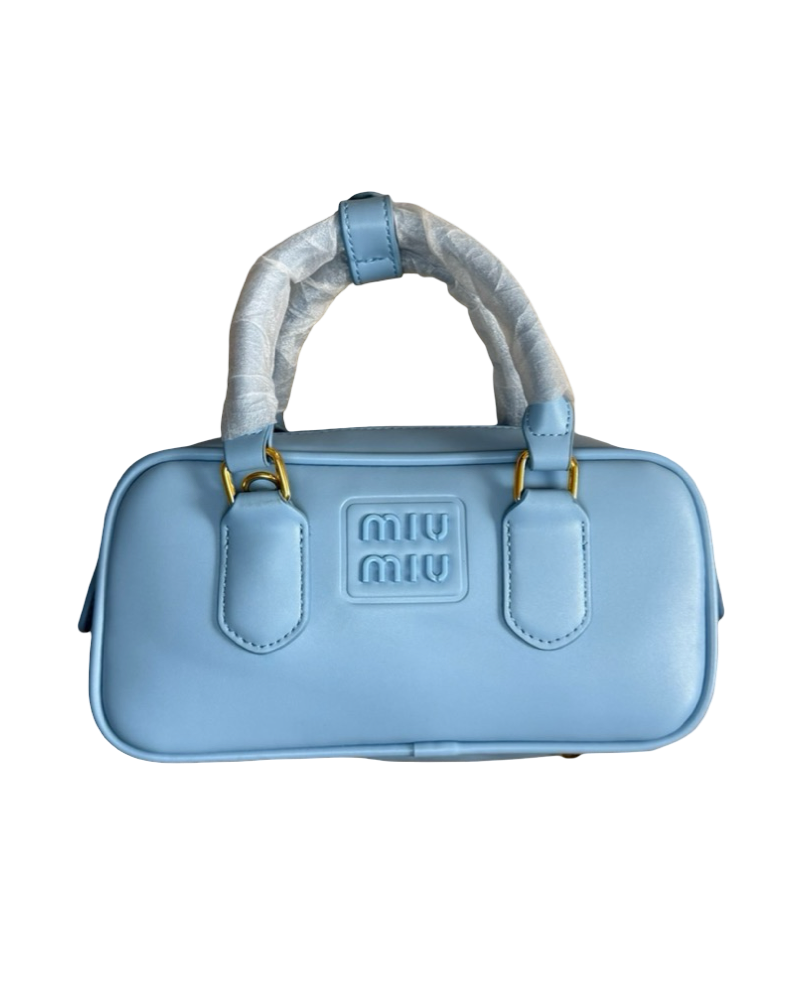 MIUMIU ARCADIE LEATHER IN BLUE